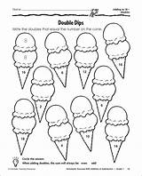 Doubles Colouring Addition sketch template