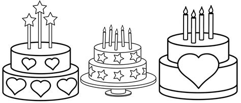 birthday cake coloring pages  write   wishes