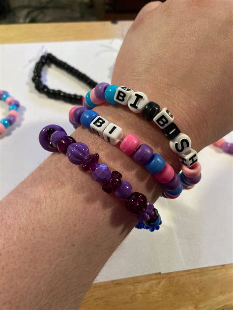 Homemade Bisexual Pride Bracelets Etsy