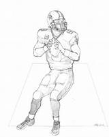 Football Coloring Drawing Nfl Player Cowboys Dallas Pages Players Cliparts Drew Brees Drawings Clipart Logo Realistic Library Getdrawings Kids Comments sketch template