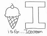 Coloring Ice Cream Letter sketch template