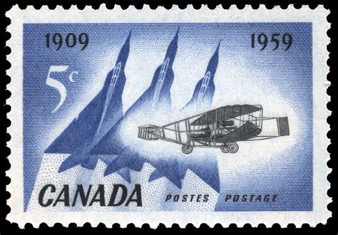 golden anniversary of flight 1909 1959 canada postage stamp