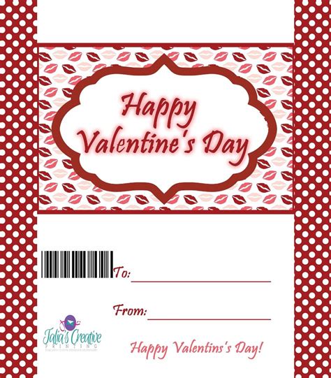 valentines day candy bar wrapper  printables pinterest candy