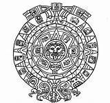 Mayan Calendar Coloring Colouring Book Drawing Pages Getdrawings Getcolorings Color Adults sketch template