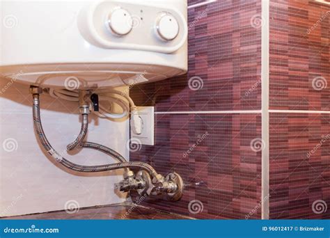 system  connection   boiler   water supply  electricity network stock image