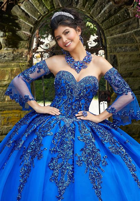 Patterned Sequin Quinceanera Dress By Mori Lee Vizcaya 89255 2