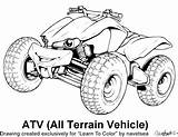 Coloring Wheeler Pages Atv Four Quad Drawing Clipart Printable Color Getcolorings Colorin sketch template