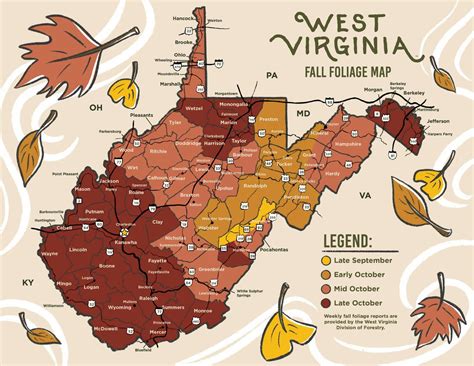 wv fall foliage map r westvirginia