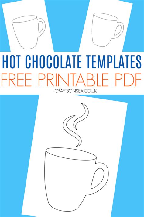 hot chocolate template printable  crafts  sea
