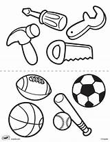 Sports Coloring Pages Tools sketch template