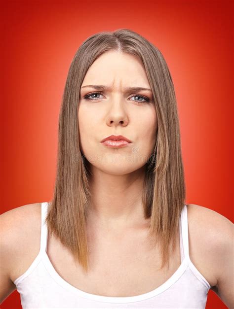 angry girl stock image image  female anger young