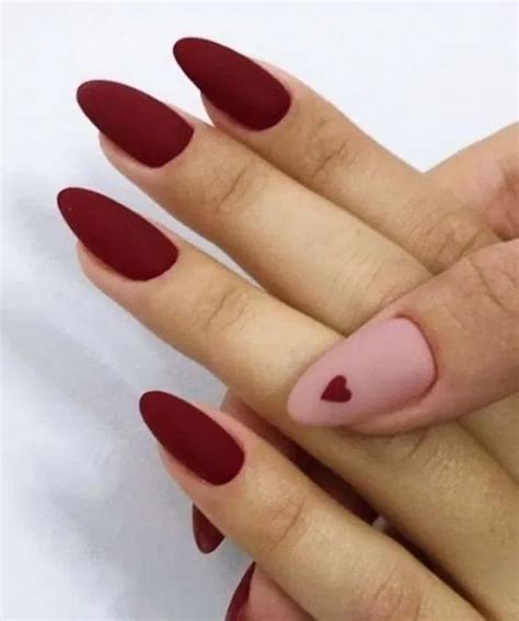 heart valentines day shape nails art designs tips elegant nails red nails solid color nails
