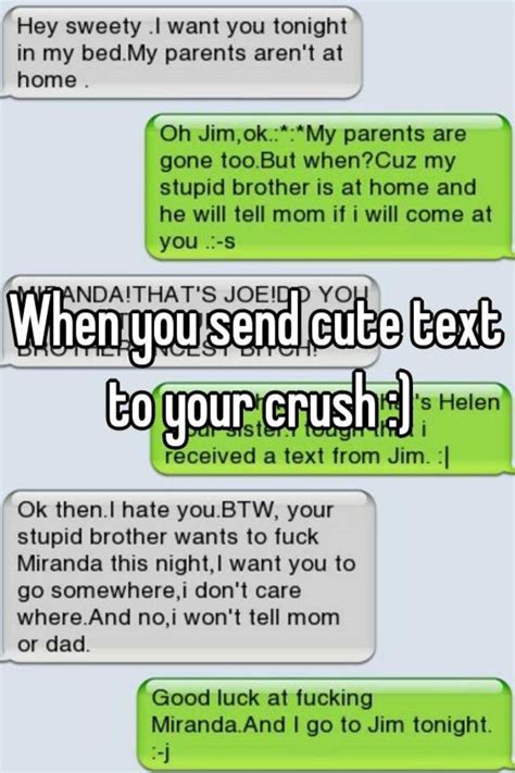 send cute text   crush