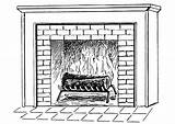 Fireplace Chimenea Colorare Haard Kamin Malvorlage Cheminee Fire Lareira Disegni Camini Cheminée Ausmalbilder Feu sketch template