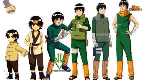 Naruto Characters Rock Lee S Evolution Youtube