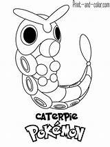 Caterpie Printable sketch template