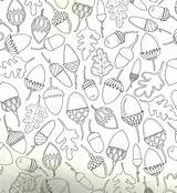 Coloring Pages Acorns Things sketch template