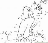 Connect Dot Elephant Dots Seuss Dr Coloring Pages Grinch Worksheets Worksheeto Via sketch template