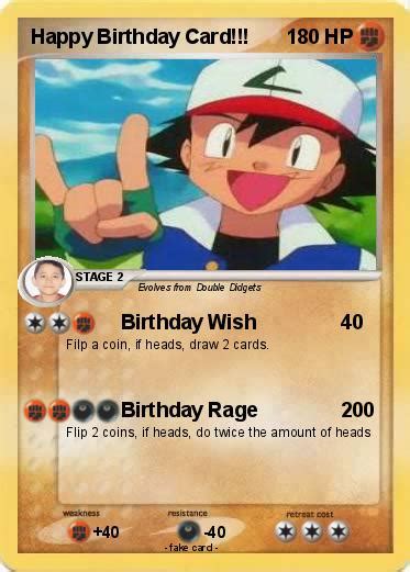 pokemon happy birthday card birthday   pokemon card