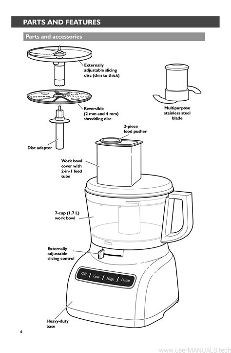 kitchenaid  cup food processor manual