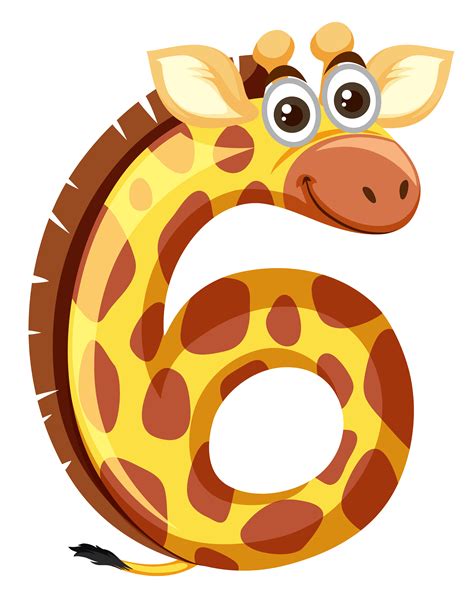 giraffe  number   vector art  vecteezy