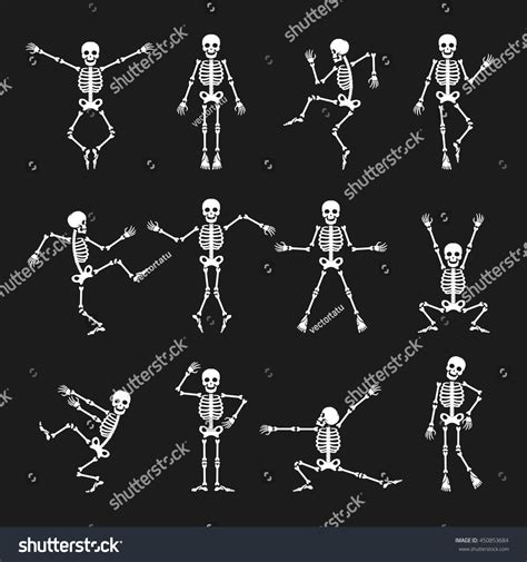 skeleton dance funny dancing skeleton vector stock vector