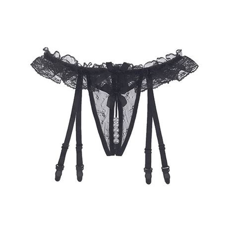 Hot Black White Lace Floral Top Sexy Garter Belt For Stockings Women