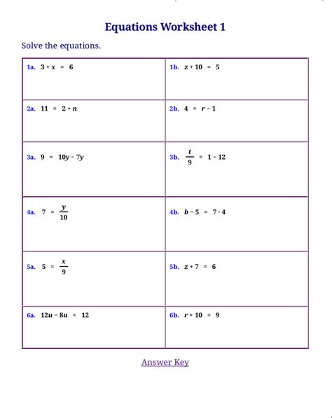 algebra solving equations worksheet algebra  intermediate algebra