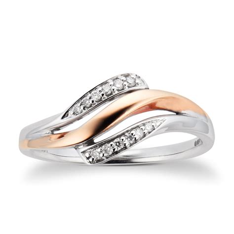 ct rose  white gold ct diamond twist ring rings jewellery goldsmiths