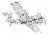 Cutaway Halifax Bomber sketch template