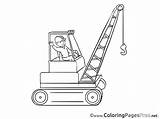 Crane Coloring Operator Kids Pages Work Sheet Title Coloringpagesfree sketch template