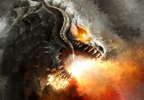 fire breathing dragon dragons photo  fanpop