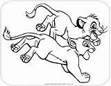 Simba Nala Disneyclips Sarabi Mufasa Running Coll sketch template