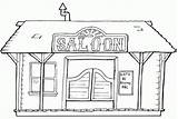 Saloon Colorier sketch template