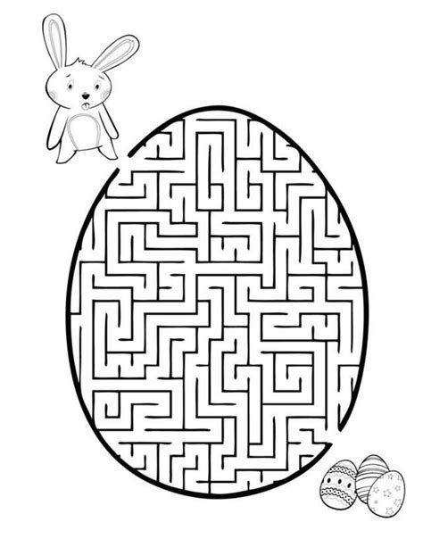 assorted maze activity sheets  images printable easter