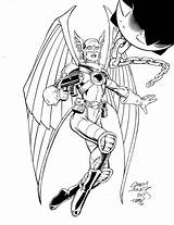 Hawkgirl Coloring Pages Getdrawings sketch template