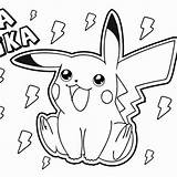 Pikachu Pika sketch template
