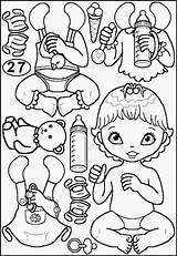 Paper Dolls Coloring Cute Pages милые куклы бумажные раскраски Choose Board sketch template