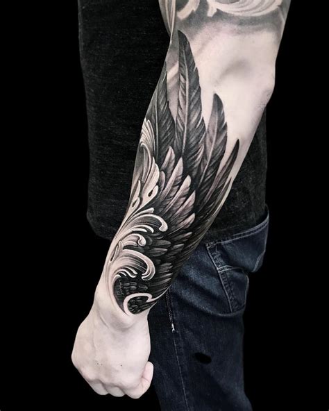 Pin By Alex On Tatu Forearm Cover Up Tattoos Tattoos Wing Tattoo Men