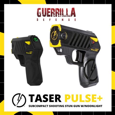 taser pulse subcompact shooting stun gun wnoonlight guerrilla defense personal protection