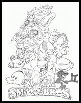 Coloring Smash Bros Super Kirby Pages Print sketch template
