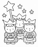 Three Coloring Kings Pages Color Getcolorings Wise Men sketch template