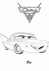 Cars Flo Coloring Printable Pages Kids Disney Movie Pixar Francesco Ecoloringpage Color Hit Race Car sketch template