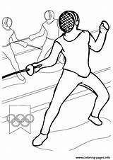 Fencing Olympic Coloring Pages Olympics Games Handipoints Color Printable Print Cat Printables Primarygames Books sketch template