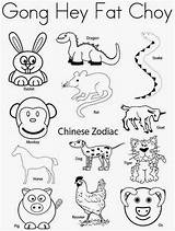 Coloring Chinese Year Pages Animals Bengali Zodiac Lunar Animal Designlooter Printable Getcolorings Getdrawings Library Clipart 62kb 800px Popular Color sketch template