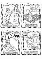 Seasons Coloring Four Worksheet Worksheets Printable Esl Pages Kids Kindergarten Clothing Weather Preschool Clothes Season Sheets Activities Printablee Worksheeto Vocabulary sketch template