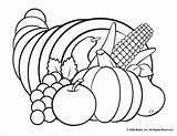 Coloring Cornucopia Pages Clipart Thanksgiving Clip Library Empty Printable sketch template