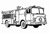 Fire Coloring Truck Pages Firefighter Drawing Awesome Line Firetruck Rocks Clipartmag sketch template