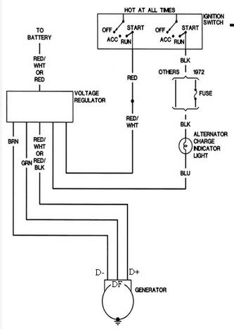wiring diagram   external voltage regulator    vw super beetle
