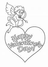 Valentine Coloring Valentines Pages Cupid Printable Kids Print Heart Colouring Happy Color Sheets Para Colorear San Valentin Dibujos Kobe Bryant sketch template